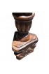 Home Decor | Large Vintage 1960s Hand Carved Wooden Pedestal Candlestick - PI01373