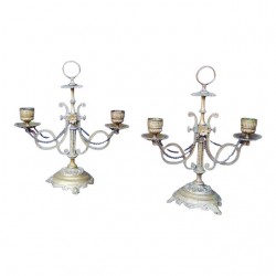 Home Decor | Late 19th Century French Bronze Candle Holders - a Pair - IG51765