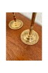 Home Decor | Late 20th Century Faux Bamboo Brass Candlesticks - a Pair - TQ83379