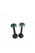 Home Decor | Late 20th Century Large Metal Palm Tree Candlesticks - Set of 2 - MT34415