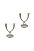 Home Decor | Late 20th Century Sterling Silver Candle Holders by Villa - a Pair - KA06892