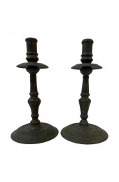 Home Decor | Maitland-Smith Bronze Candlesticks - a Pair - LZ56674