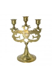 Home Decor | Mid 19th Century Brass Candelabra With Dragon Etchings - SB38528