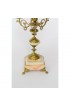 Home Decor | Mid 19th Century Three Arm Brass Candelabra with Onyx Bases - a Pair - NR31179