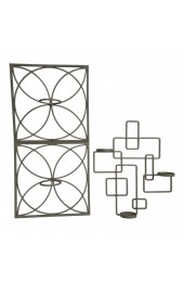 Home Decor | Mid Century Modern Cast Iron Wall Candle Sconces - Set of 3 - UR35918