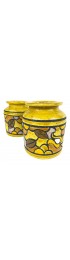 Home Decor | Mid-Century Modern Ceramic Bitossi Floral Design Candle Holders- a Pair - RF82808