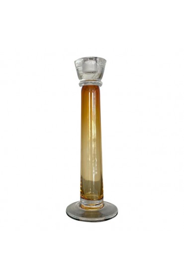 Home Decor | Mid-Century Modern Look Glass Column Candlestick Holder - XY66453