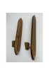 Home Decor | Mid-Century Wooden Candle Stick Holder Wall Mounted Sconces - a Pair - UG89093