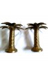 Home Decor | Regency Brass Palm Tree Candleholders- a Pair - GS92658