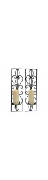 Home Decor | Set of Two Black Welded Iron Wall Candle Sconces, a Pair - JG07153