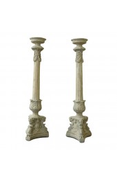 Home Decor | Tall Classical Column Candle Stands - a Pair - RY86194