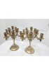Home Decor | Vintage 1930s Brass Candelabras 9 Light Candle Holders - a Pair - PY81958