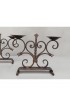 Home Decor | Vintage 1950 French Wrought Iron Candle Holders - a Pair - KH37951