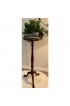Home Decor | Vintage 1980s Mahogany Candle Stand with Brass Gallery - WB36116