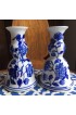 Home Decor | Vintage Blue & White Chinoiserie Candleholders- a Pair - ZE15917
