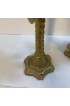 Home Decor | Vintage Brass Palm Tree Candle Holders - a Pair - NL39324