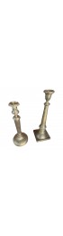 Home Decor | Vintage Decorative Brass Column Candle Holders- Set of 2 - CP49695