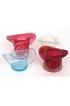 Home Decor | Vintage Hobnail Cranberry Crackle Eapg Pressed Glass Hat Toothpick Candle Holder - Set of 4 - XV56008