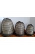 Home Decor | Vintage Nest Candle Holders With Frosted Glass- Set of 3 - SU12235