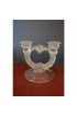 Home Decor | Vintage Pressed Glass and Etched Fostoria Double Candlestick Holders- a Pair - SB99024