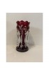 Home Decor | Vintage Ruby Bohemian Glass Girandoles- a Pair - SF56088