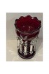 Home Decor | Vintage Ruby Bohemian Glass Girandoles- a Pair - SF56088