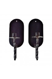 Home Decor | Vintage Wrought Iron Candle Wall Sconces - a Pair - WV72404